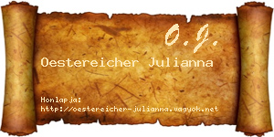 Oestereicher Julianna névjegykártya
